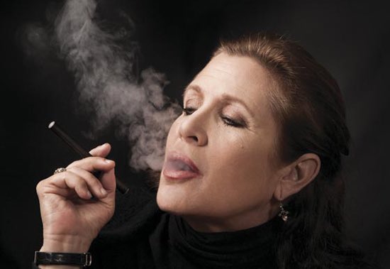 Carrie Fisher was a big advocate of vaping and ecigs in recent years saying it helped her cut back on smoking. #ripcarriefisher