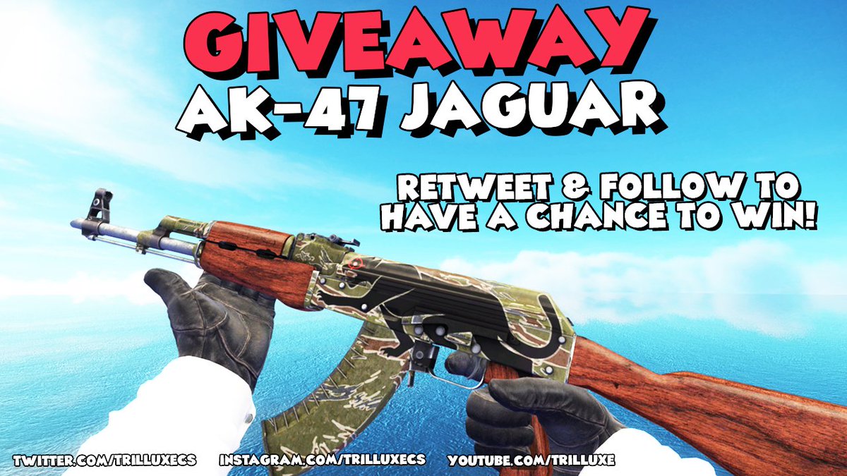 3 more Giveaways until New Year's Eve - Today I'm giving away my AK-47 Jaguar! 🎁 Follow &amp; Retweet to have a chance to win!
