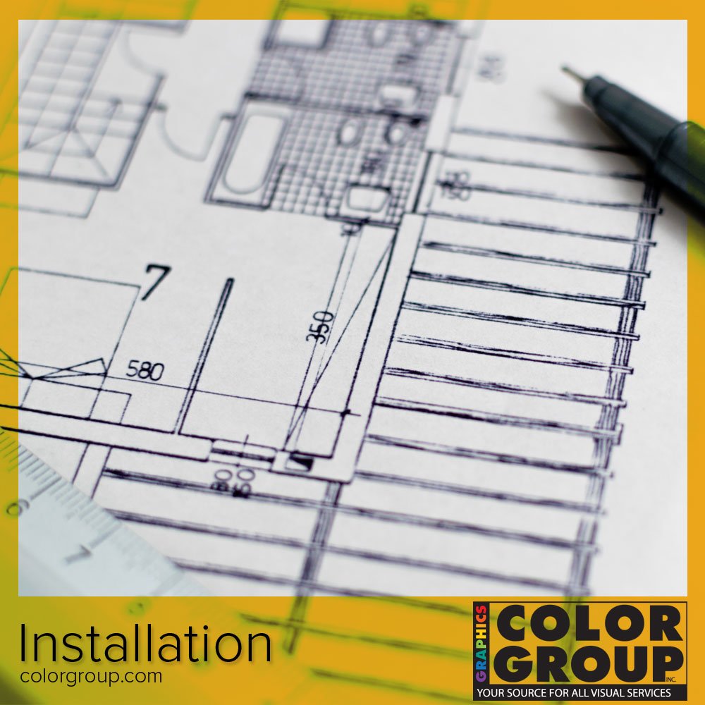 ColorGroupInc's tweet image. We can assist with installation!  @ColorGroupInc is here to work with you to ensure your signage, display or mural is perfectly placed.