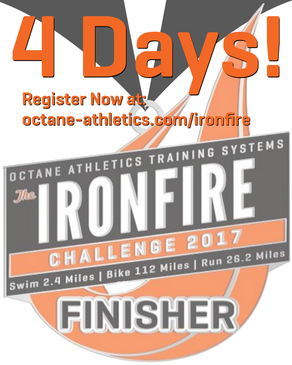 OctaneUSA's tweet image. Only 4 Days until the @OctaneUSA Ironfire Challenge benefitting @CAFoundation Begins! Register today at octane-athletics.com/ironfire