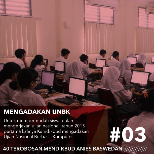 relawanJMB's tweet photo. Mengadakan Ujian Nasional Berbasis Komputer. #MakasihAnies https://t.co/DFMdITjMQJ