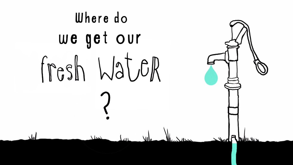 TED_ED's tweet photo. Fresh water accounts for only 2.5% of Earth's water, yet it's vital for human civilization. So where do we get it? https://t.co/oSw4x3XCMt https://t.co/cXNhntm2Rw