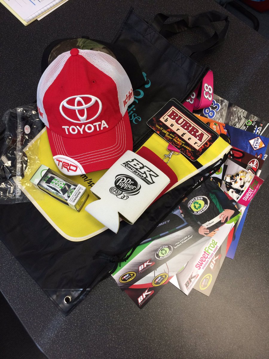 Team_BK23's tweet photo. As a late #Christmas present to our fans, we're giving away 3 gift bags celebrating our 2016 partners! RT to win! #NASCAR #giveaway https://t.co/FuyZ0uRLNI
