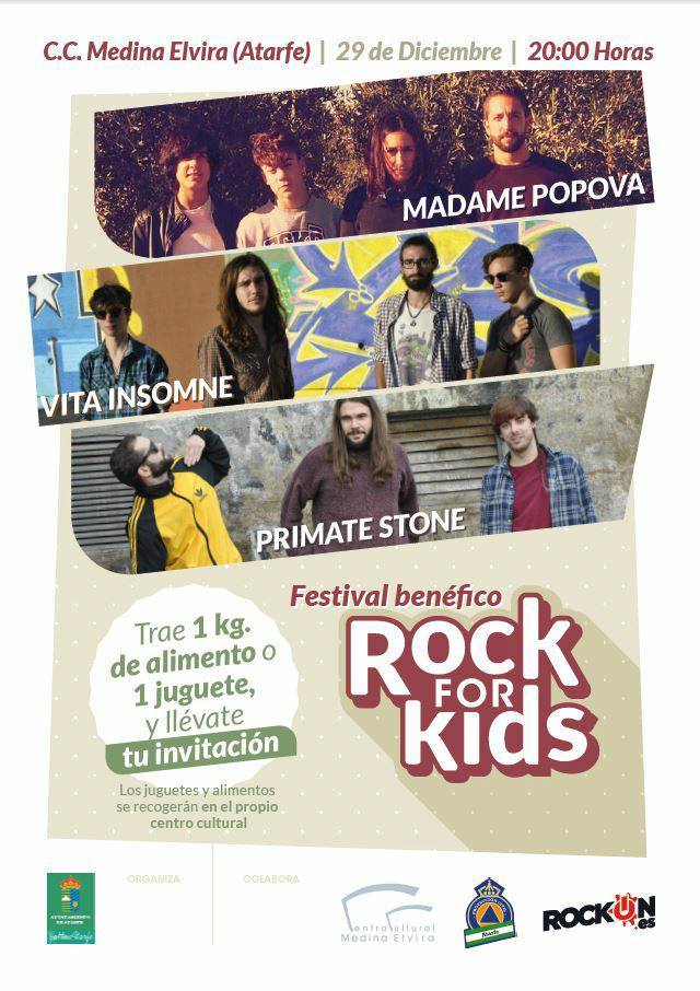 Mañana el Rock for Kids empezará SUPER PUNTUAL! Con #MadamePopova <a href="/VitaInsomne/">Vita Insomne</a> y #PrimateStone. Recordar empezamos a las 20H!
