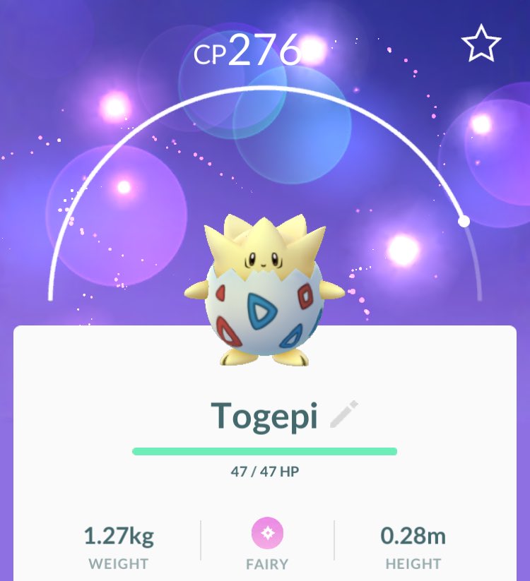 Hatched Togepi today!!! First Gen2!!! #PokemonGO  <a href="/PokemonGoApp/">Pokémon GO</a> <a href="/PokemonGoNews/">Pokémon GO News</a> <a href="/trnrtips/">Nicholas Oyzon</a>