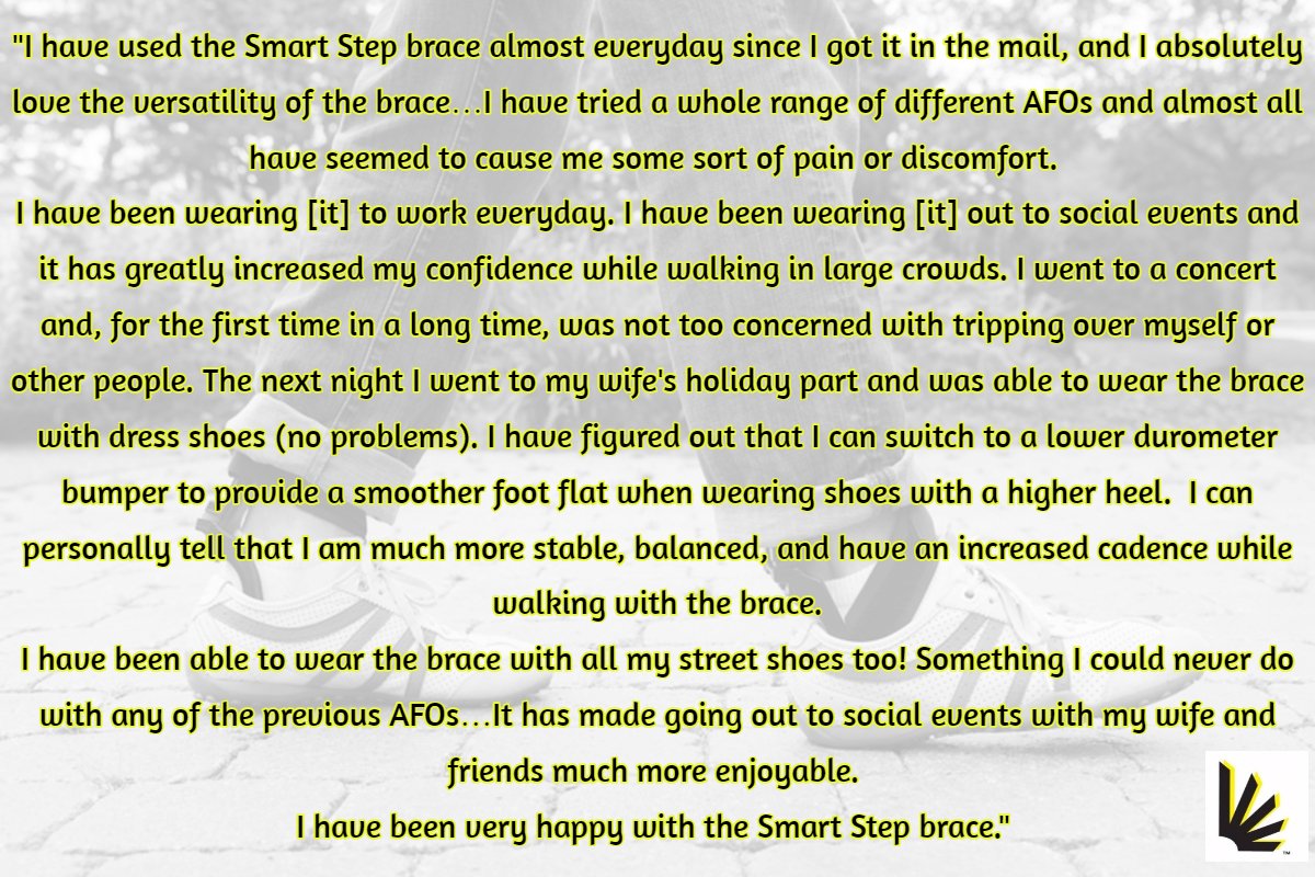 Insightfulwalk's tweet image. Michael, an Orthotics Resident in Texas, sent us the following testimonial after switching to our Step-Smart Brace! #StepSmart #AFO