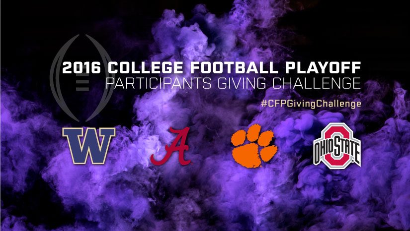 UWAthletics's tweet photo. The #CFBPlayoff giving challenge is underway. Help Washington support our student-athletes. #PurpleReign 

>> https://t.co/Lv7XsN8ZEg https://t.co/fz0bhv6KGc