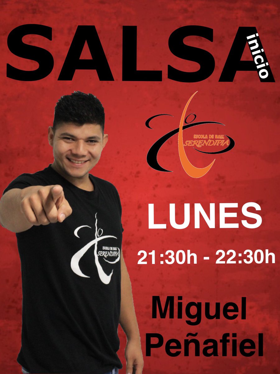 ebserendipia's tweet photo. ¡Empezamos Nueva clase en enero de SALSA INICIO!
Los lunes de 21:30h a 22:30h Con Miguel Peñafiel.  
#ebSerendipia https://t.co/yOJV8KQR1Q