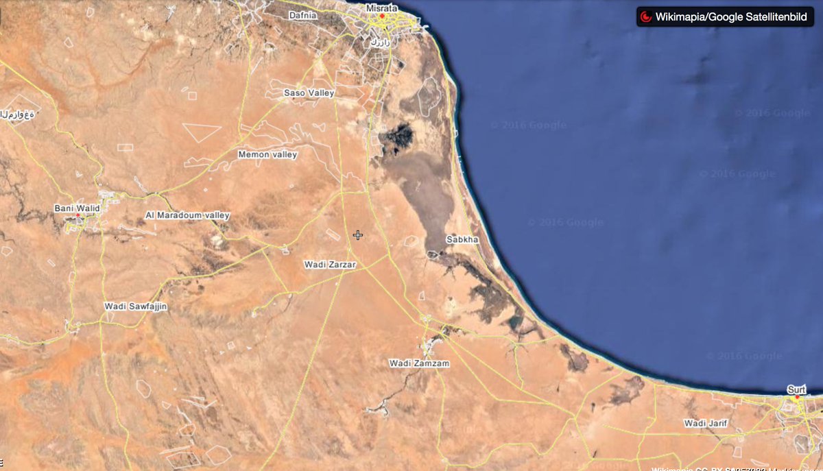 FarajAljarih's tweet photo. #BaniWalid Joint Ops Room says IS militants have shown up at #Girza (ancient Roman site) & surrounding valleys 130km SE of BaniWalid. #LYCH https://t.co/aw9J5zoXVc