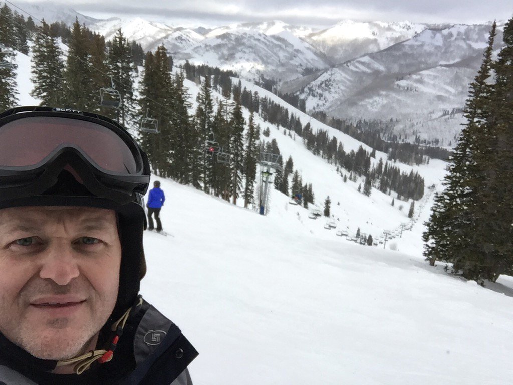 First run at Solitude, nice layer of powder 😎