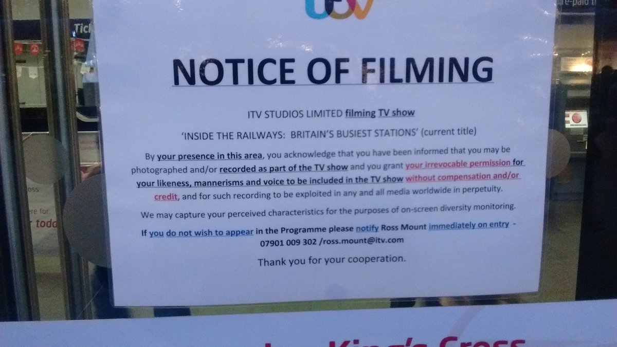 eleganesh's tweet photo. I've seen a notice like this a couple of times at Kings Cross station in the past few weeks. Not very prominently placed either. #DPAfail https://t.co/yCzRWVabBY