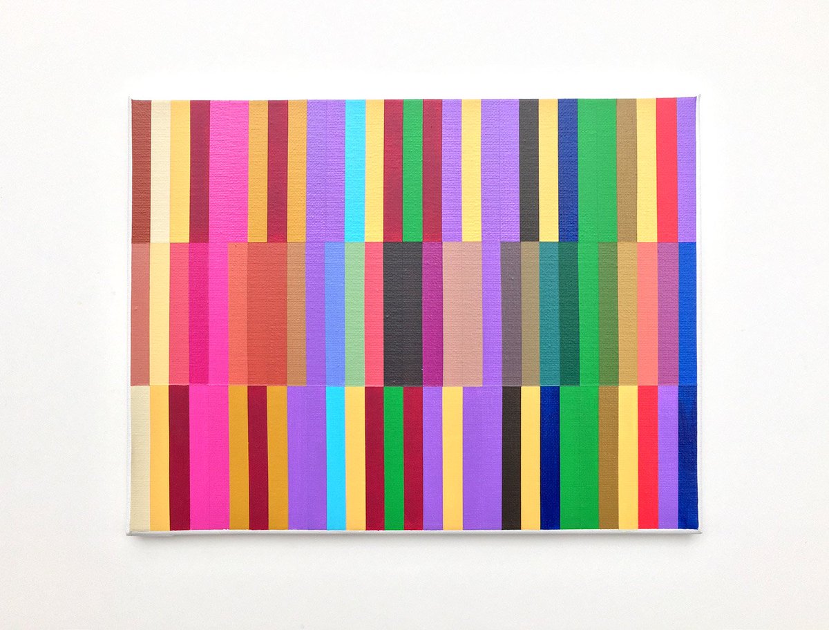 Chromapost's tweet photo. Chromapost Liquitex Translation With Transitions Between Days [April 2015]
Set of 24 Liquitex Basic colors
Acrylic paint on canvas
14" x 11" https://t.co/DM14Jj2svp