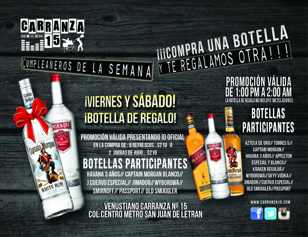 saloncapital's tweet photo. ¡Celebra con nosotros y recibe una botella de regalo!. https://t.co/uNYdPUT1uc