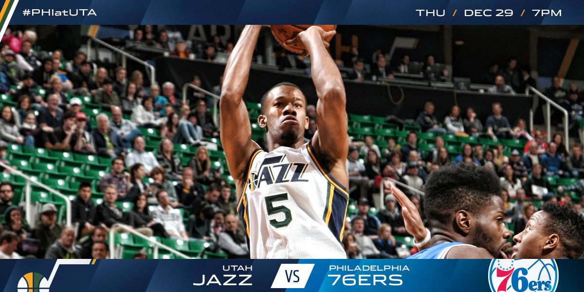 Jazz // Sixers // THURSDAY  Find Tickets: goo.gl/pnyYuj 🎟🎟  #PHIatUTA https://t.co/yWIaD8W714