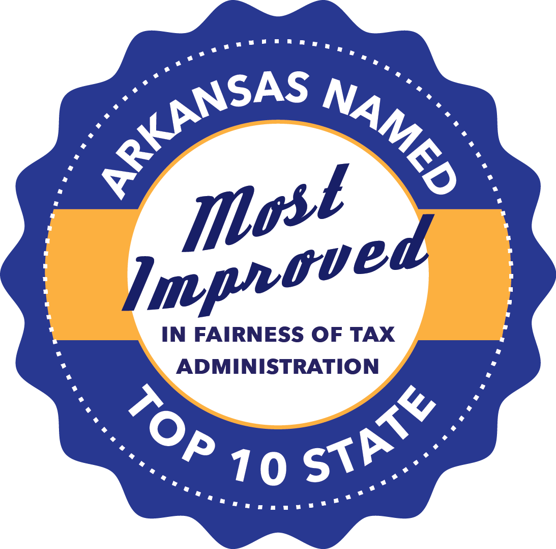 AsaHutchinson's tweet photo. Arkansas named “Most Improved” state in a recent report by the Council on State Taxation. Arkansas now ranks as a top 10 state in tax admin. https://t.co/E0fOQPWTmf