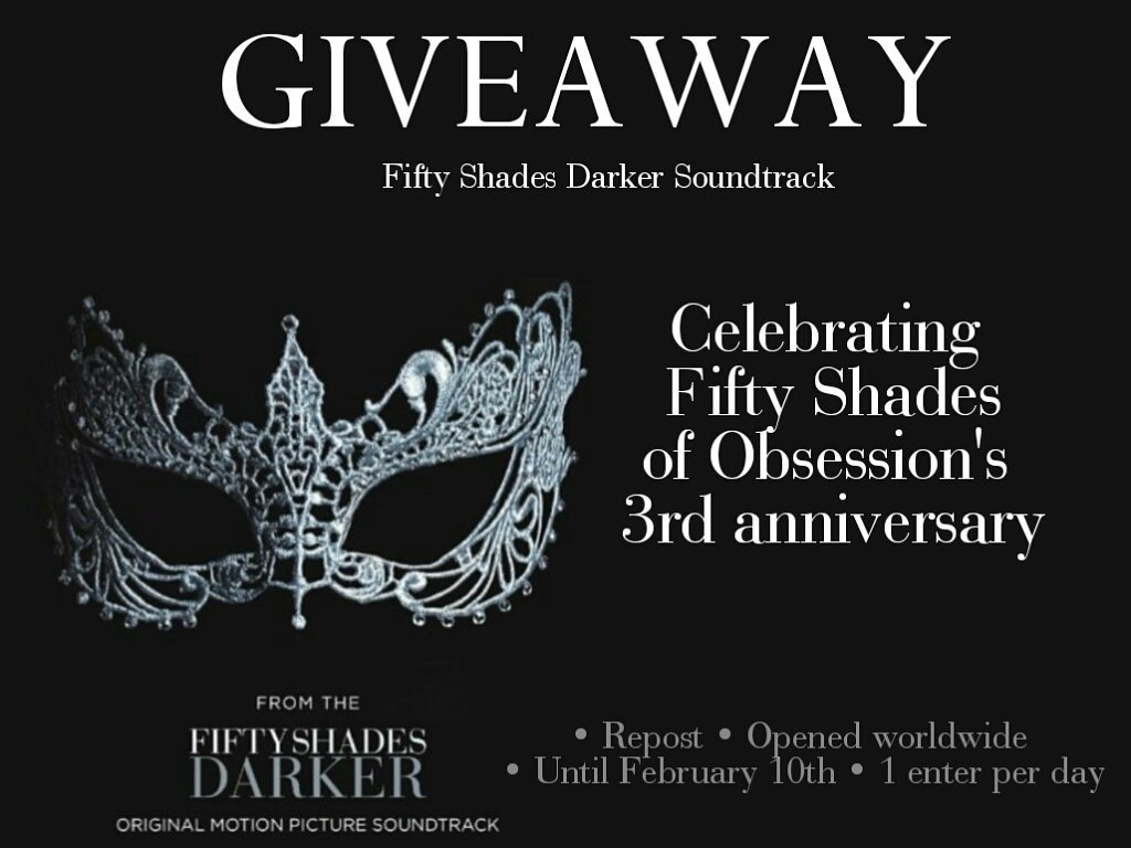 RT&amp;Follow for a chance to win #FiftyShadesDarkerSoundtrack 
Opened worldwide until the release on February 10th!
Good luck 😘