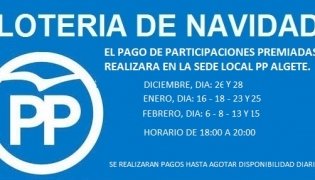 PPalgete's tweet photo. #LoteriaNavidad 
💶Pago participaciones de lotería #PPAlgete  https://t.co/99yz1v47MR https://t.co/Xqzzuubyf1