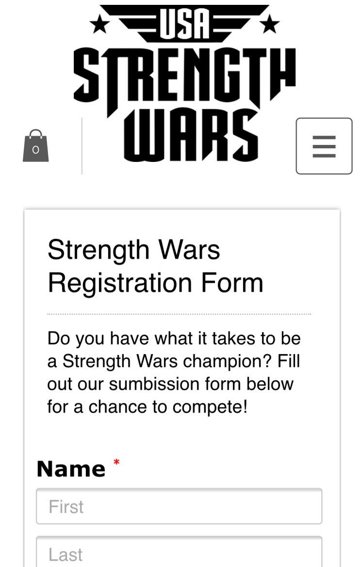 Sign Up to Compete at StrengthWars.us