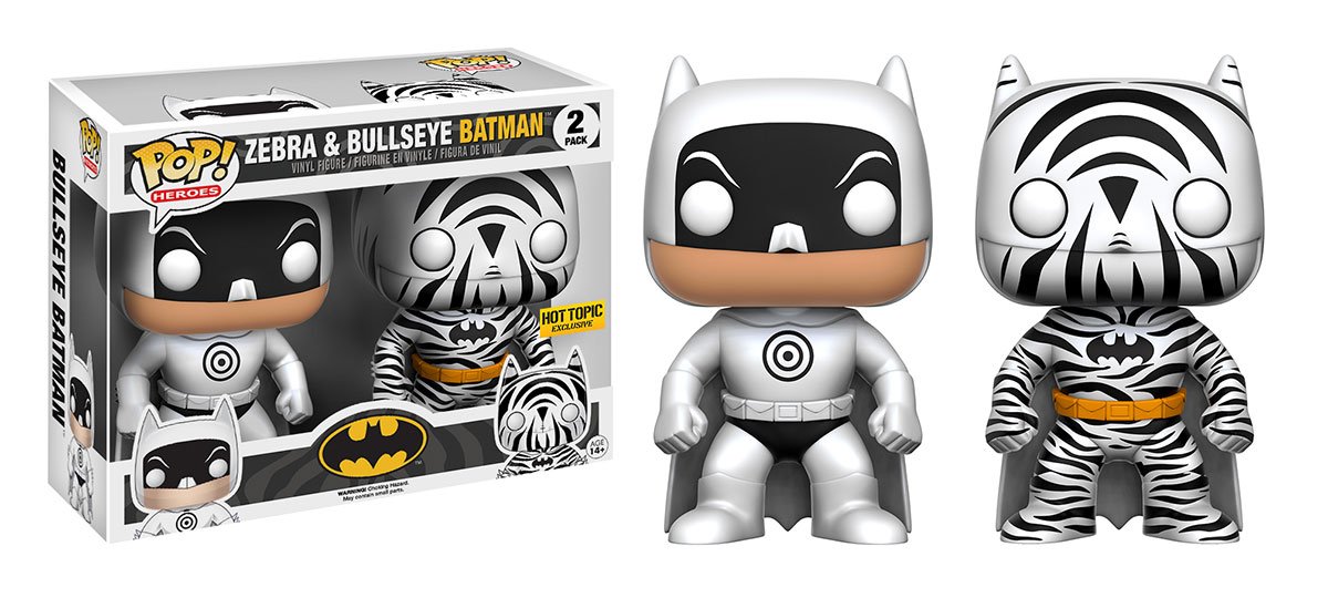 RT &amp; follow <a href="/FunkoDCLegion/">Legion of Collectors</a> for a chance to WIN a <a href="/HotTopic/">Hot Topic</a> Exclusive Zebra &amp; Bullseye Batman Pop! 2-Pack.