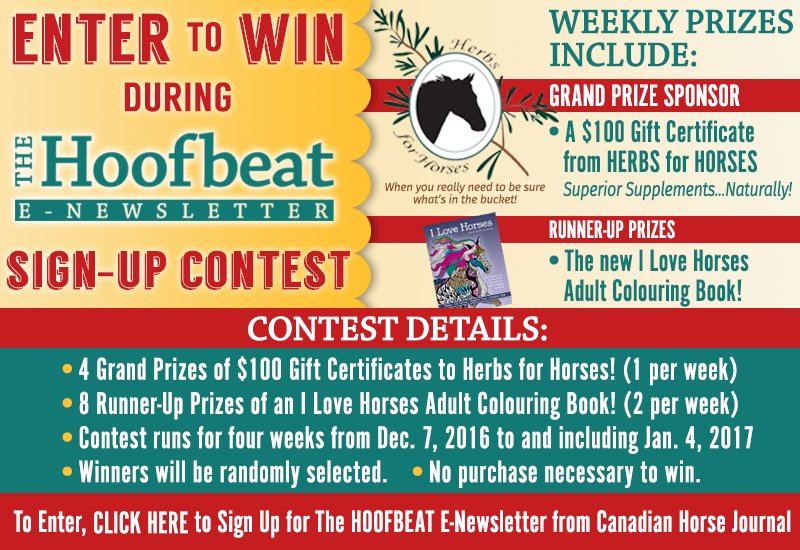 Don't forget to sign up and win with our <a href="/horseherbsguy/">Herbs for Horses</a> Contest! horsejournals.com/herbs-horses-e…