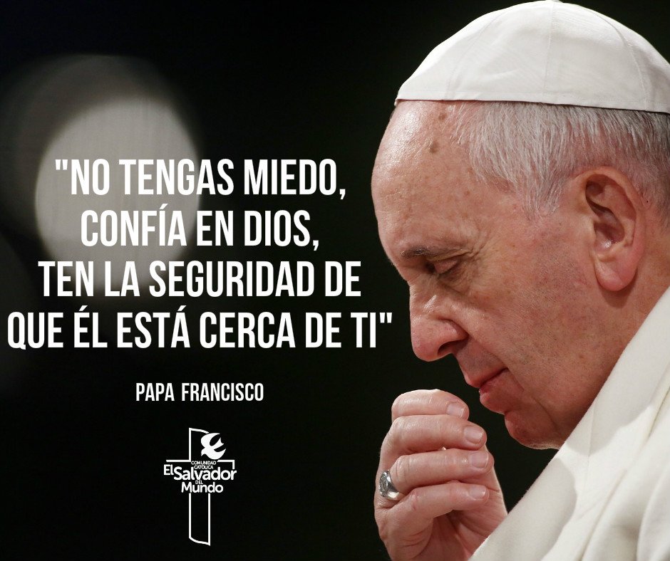 ComunidadCESM's tweet photo. "Confía en Dios" nos dice el Papa Francisco. Vivamos con nuestra fe puesta en Dios.
#DiosEsPoder #RadioESM
https://t.co/QZy7tIOEvJ https://t.co/jBbHogjaku