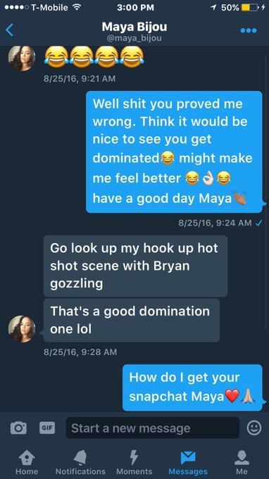 @maya_bijou how to properly DM. When conversation is over you stop responding like so🤷🏽&zwj;♂️ https://t<a class="tags" target="_blank" title="On Twitter" href="/?out=eyJ0eXAiOiJKV1QiLCJhbGciOiJIUzUxMiJ9.eyJpYXQiOjE3MjMwNTcyMTEsImlzcyI6InR3cG9ybnN0YXJzLmNvbSIsIm5iZiI6MTcyMzA1NzIxMSwiZXhwIjoxNzU0NTkzMjExLCJyZWRpcmVjdF91cmwiOiJodHRwczovL3R3aXR0ZXIuY29tL21heWFfYmlqb3UifQ.676-kWUMMaot-9sYBsuRNHUxzvLri1CSzPSuCw-L5qf4IXKUrnLIwgvd_FAeM0f3F0OoZ0j2qRTa0whXuOhPKA">@maya_bijou</a><a href="/tag/wrx"class="tags"><span>#wrx</span></a>