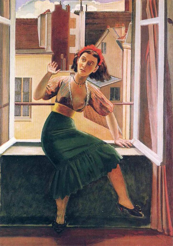 sup________'s tweet image. The Fear of Ghosts by Balthus 1933