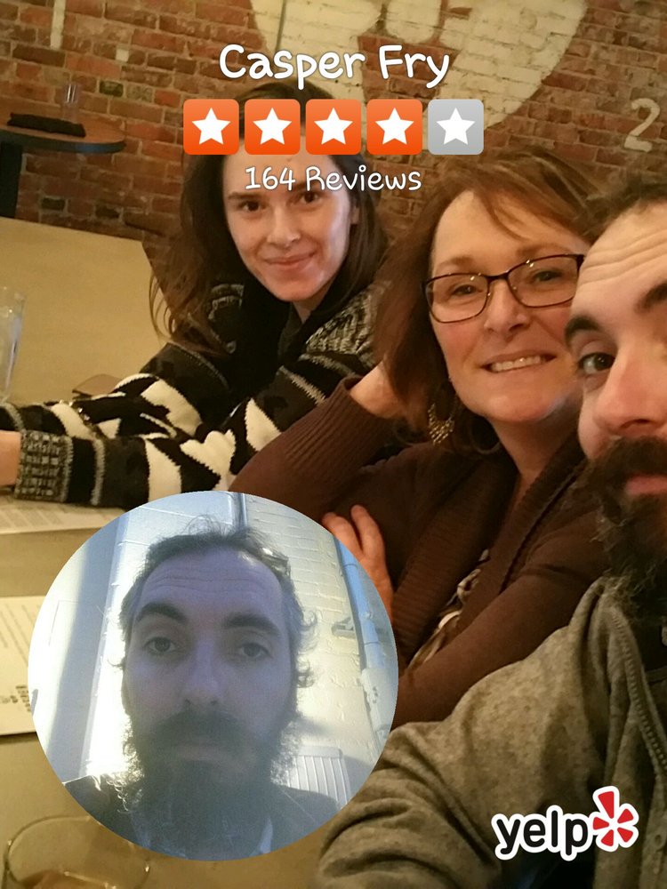 AnT_EyE's tweet photo. I'm now the Duke of Casper Fry! #Yelp #Yelfie
Having pupus &amp; cocktails with my mom &amp; lil sis! #GoodLife #PNW #Spoka… https://t.co/RBQk4svmtC https://t.co/75r92z87TS