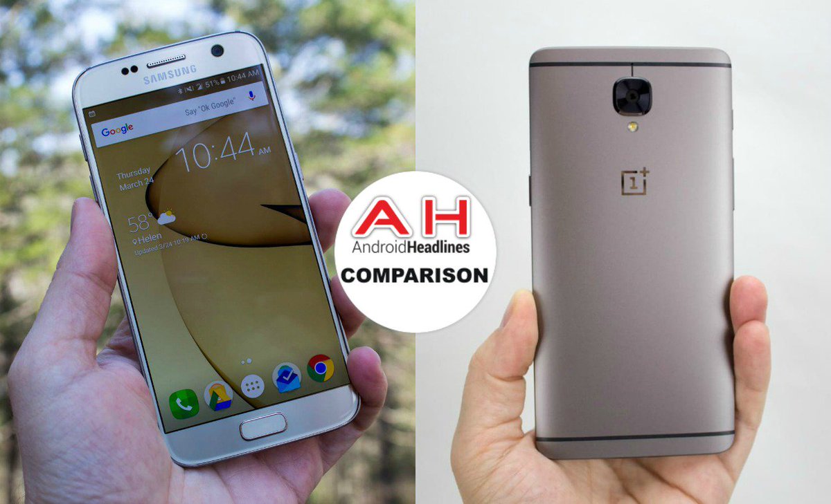 Androidheadline's tweet image. Phone Comparisons: Samsung Galaxy S7 vs OnePlus 3T dlvr.it/Mzprd8 #android #google #smartphones