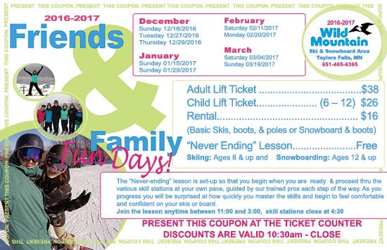 skiwildmtn's tweet photo. SWEET LIFT TICKET DEAL! Show this post on 12/29 & get adult lift for $38, child lift $26 & rental for $16! #exploremnslopes #optoutside https://t.co/kFpxwYCCZi