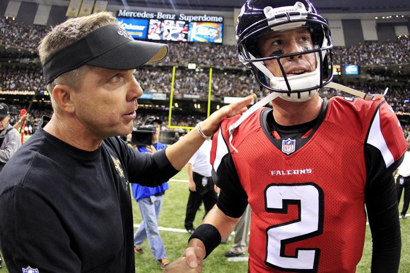 IcemanATL2's tweet image. Sean Payton: "Thanks for ending our season Ice" Matt Ryan: "No problem coach. Look forward to doing it again next year." #PostGameTalk