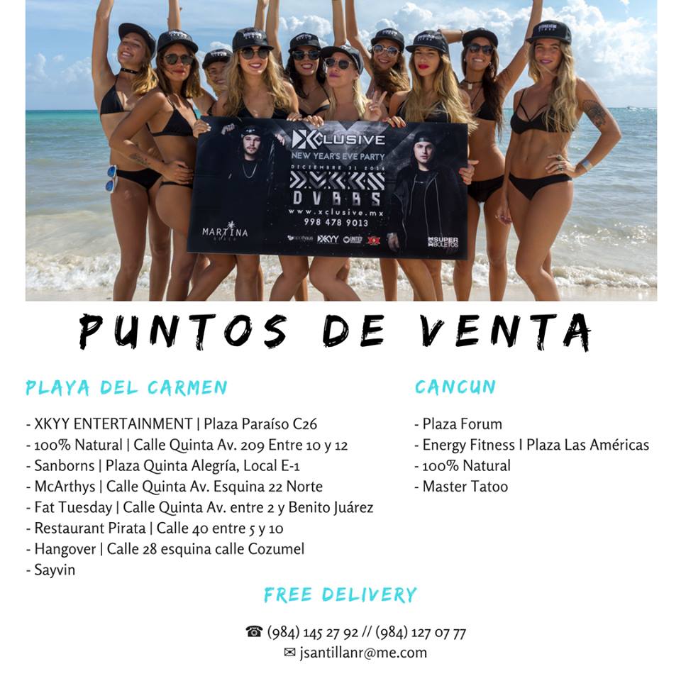 HolaPlaya_'s tweet photo. @HolaPlaya_ aquí te compartimos los puntos de venta para XCLUSIVE NEW YEAR'S EVE PARTY 🎉 31/Dic @beachmartina1 #NewYearsEve #NYE #HolaPlaya https://t.co/AdN7fdrCMt