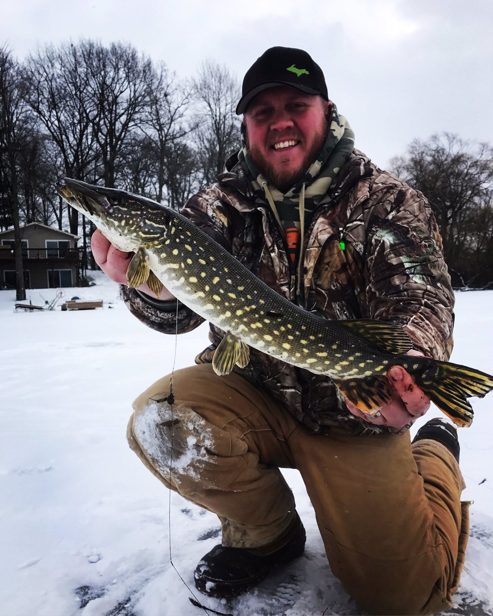 Managed a few flags the other day. Just hammer handles, but dun none the less! #michigan #icefishing #fishing