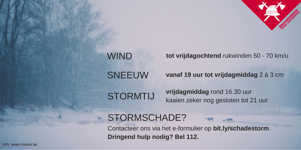 BZAntwerpen's tweet photo. Morgen #stormtij, maar vannacht ook al sneeuw en wind. Wees dus voorzichtig en gebruik ons e-formulier voor #storm: https://t.co/7IDMcgQcBK https://t.co/NsEV2e1yuk