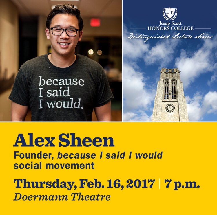 Mark your calendars, Rockets! You don't want to miss the next JSHC Distinguished Lecture Series, featuring Alex Sheen!