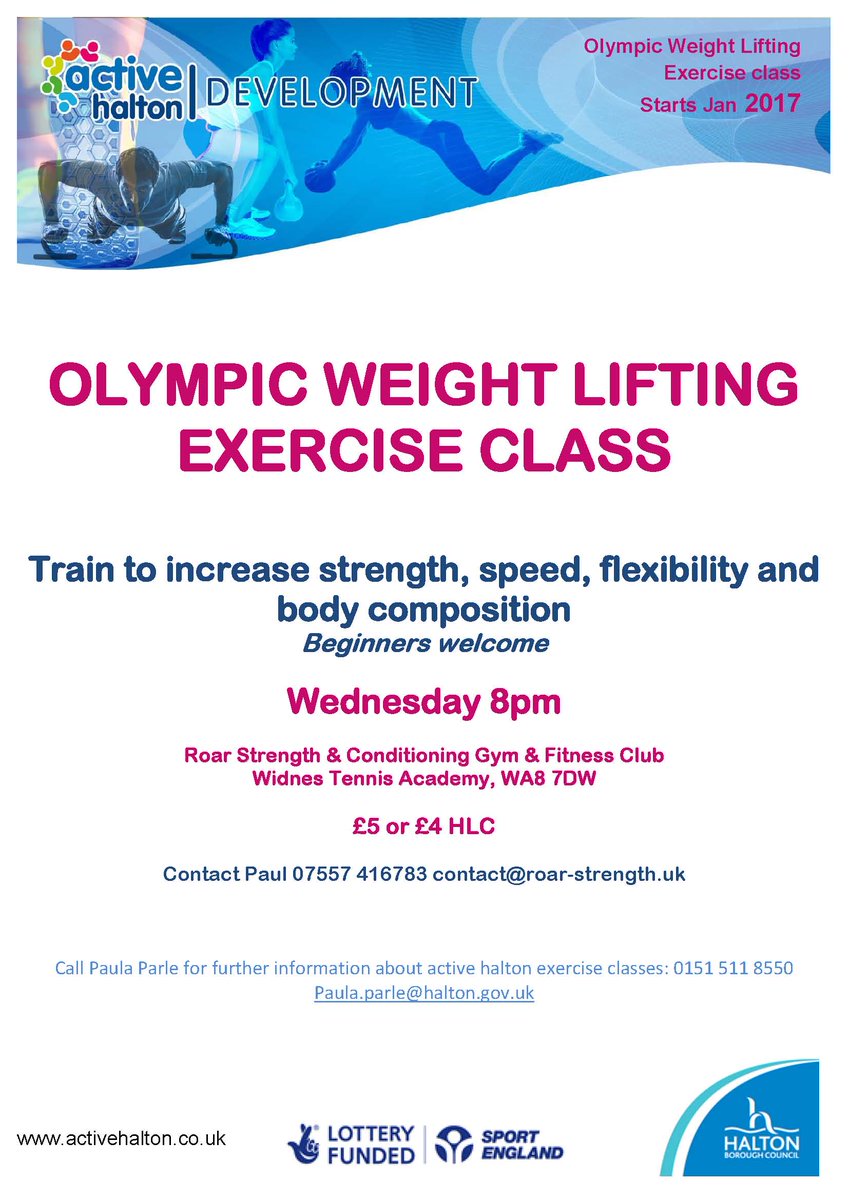 Fancy trying something different?
Olympic weight lifting group exercise class