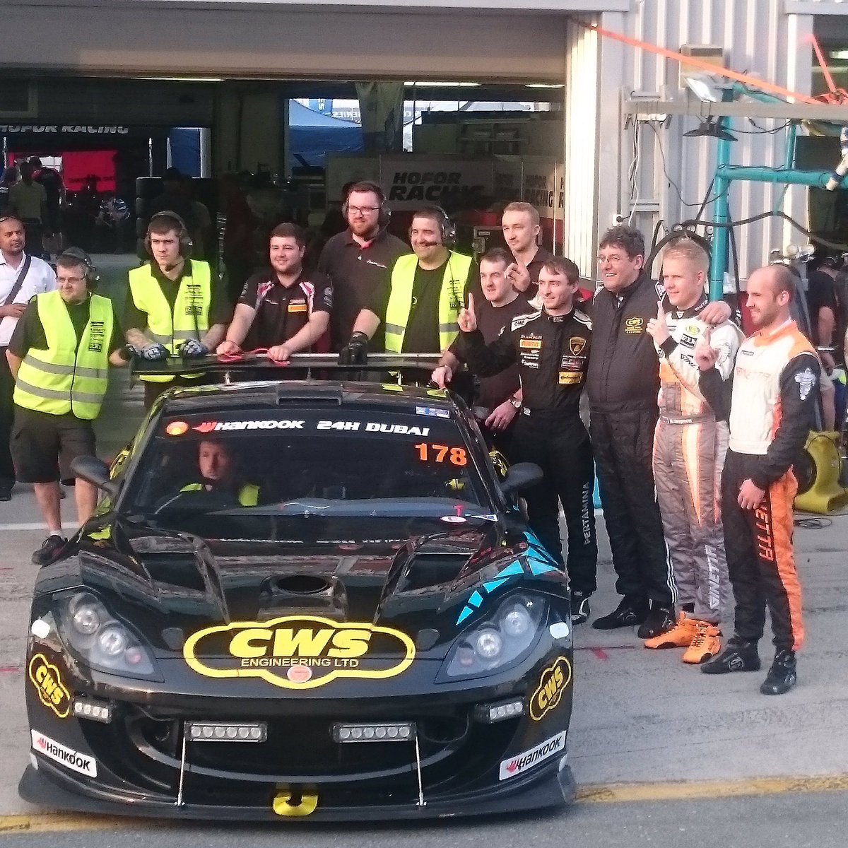 Brandon &amp; the No. 178 CWS Engineering team qualified on the pole for the #24HDubai! - PR