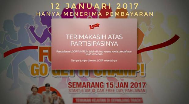 visitsemarang's tweet image. Pendaftaran #LoopFunRun 15 Jan’17 DITUTUP yaa gaes ...