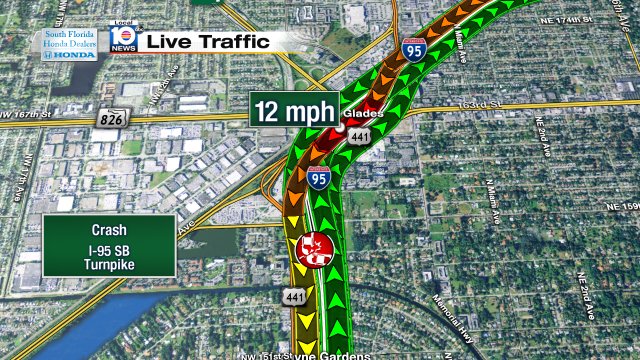 Crash on I-95 SB approaching Turnpike #traffic https://t.co/J2HAXiy0BL