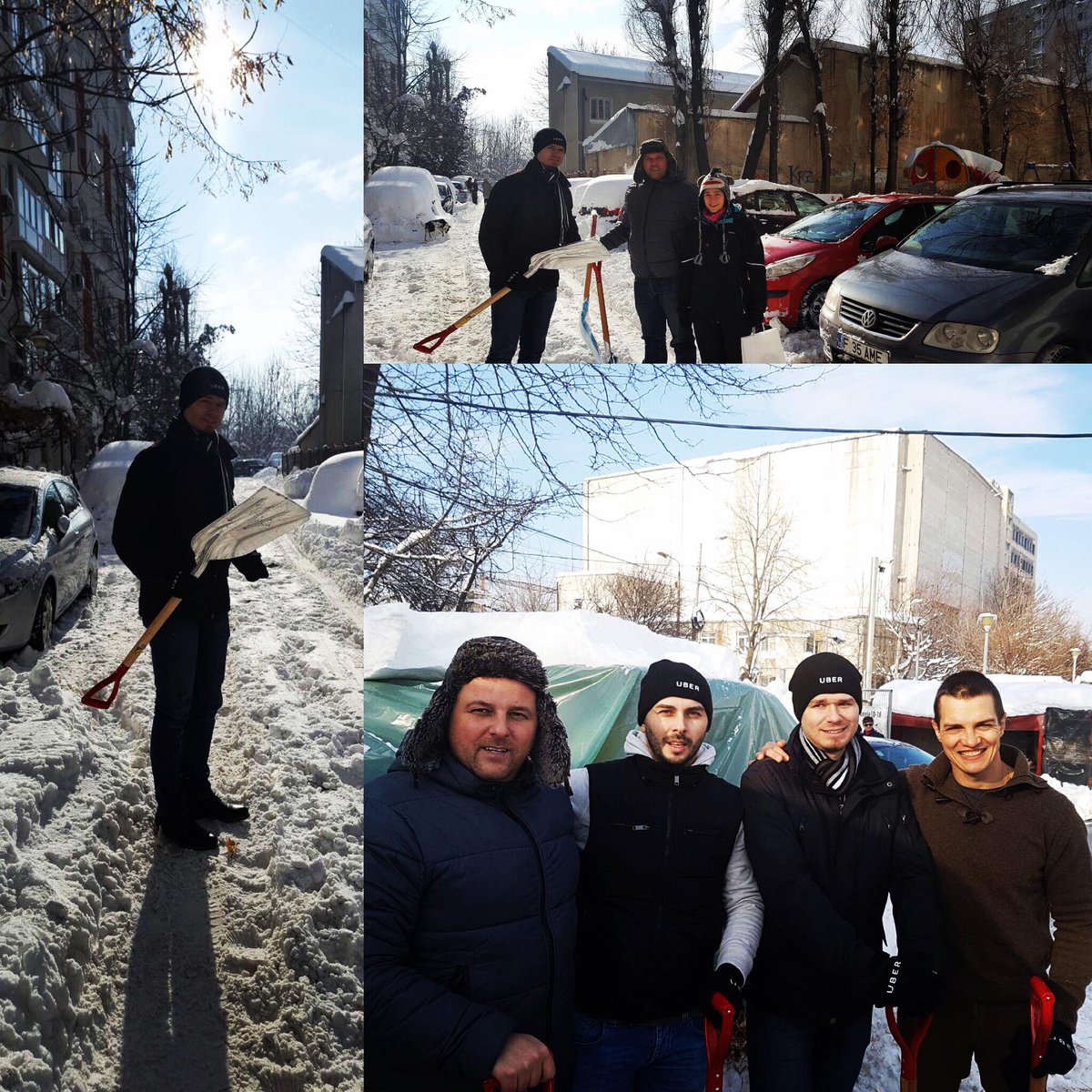 TechHubBuc's tweet photo. #uberSNOW challenge accepted @uber_romania: Snow clearing at an animal shelter in Bucharest to make it safer and more accessible. #coworking https://t.co/UtNXo3uQst