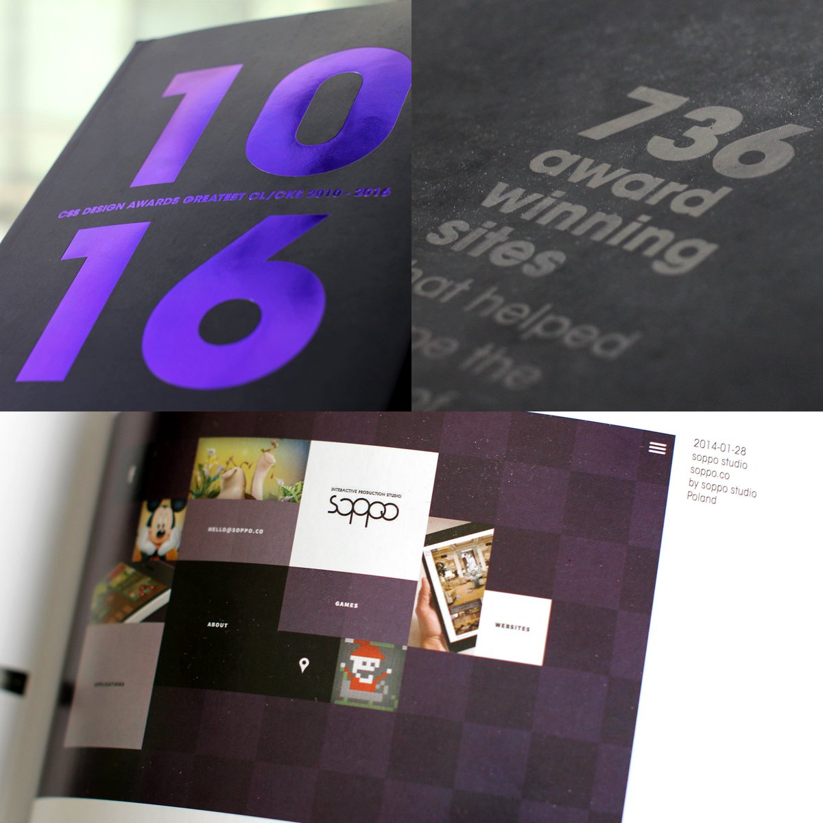 soppostudio's tweet photo. Finally arrived - GREATEST CL/CKS 2010-2016! it was worth waiting! Great kick for us to start new year! Thanks @cssdesignawards https://t.co/7gRHqE1boC