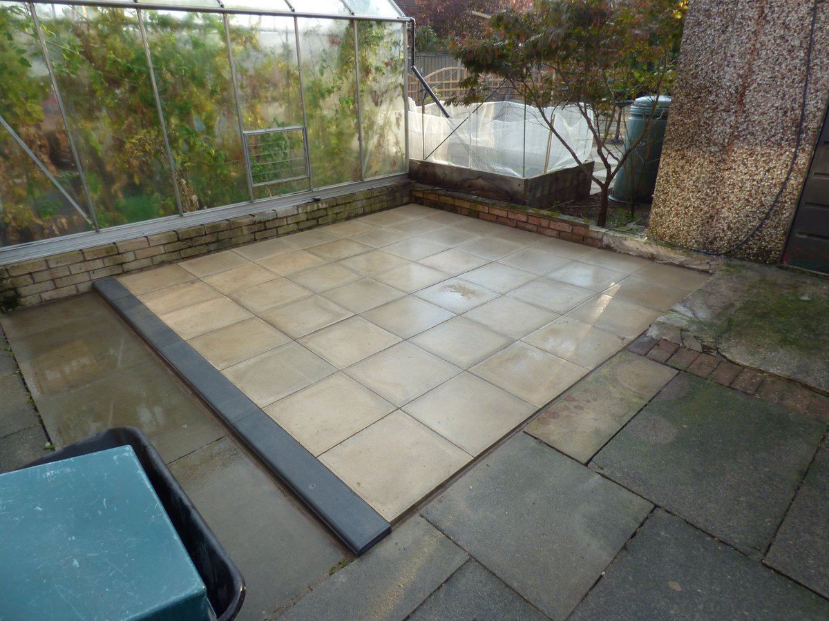 GardeningJandJ's tweet image. A shed base laid by @GardeningJandJ
