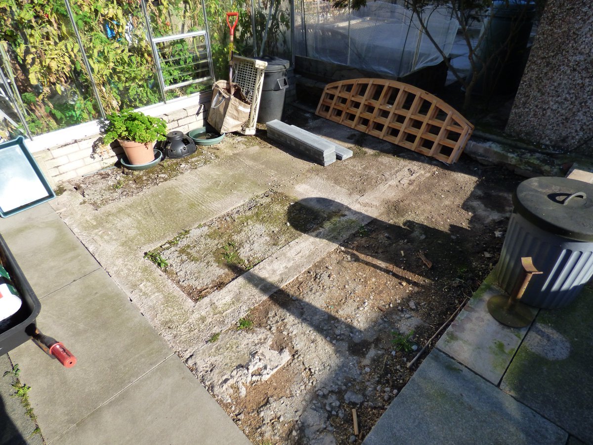 GardeningJandJ's tweet image. A shed base laid by @GardeningJandJ