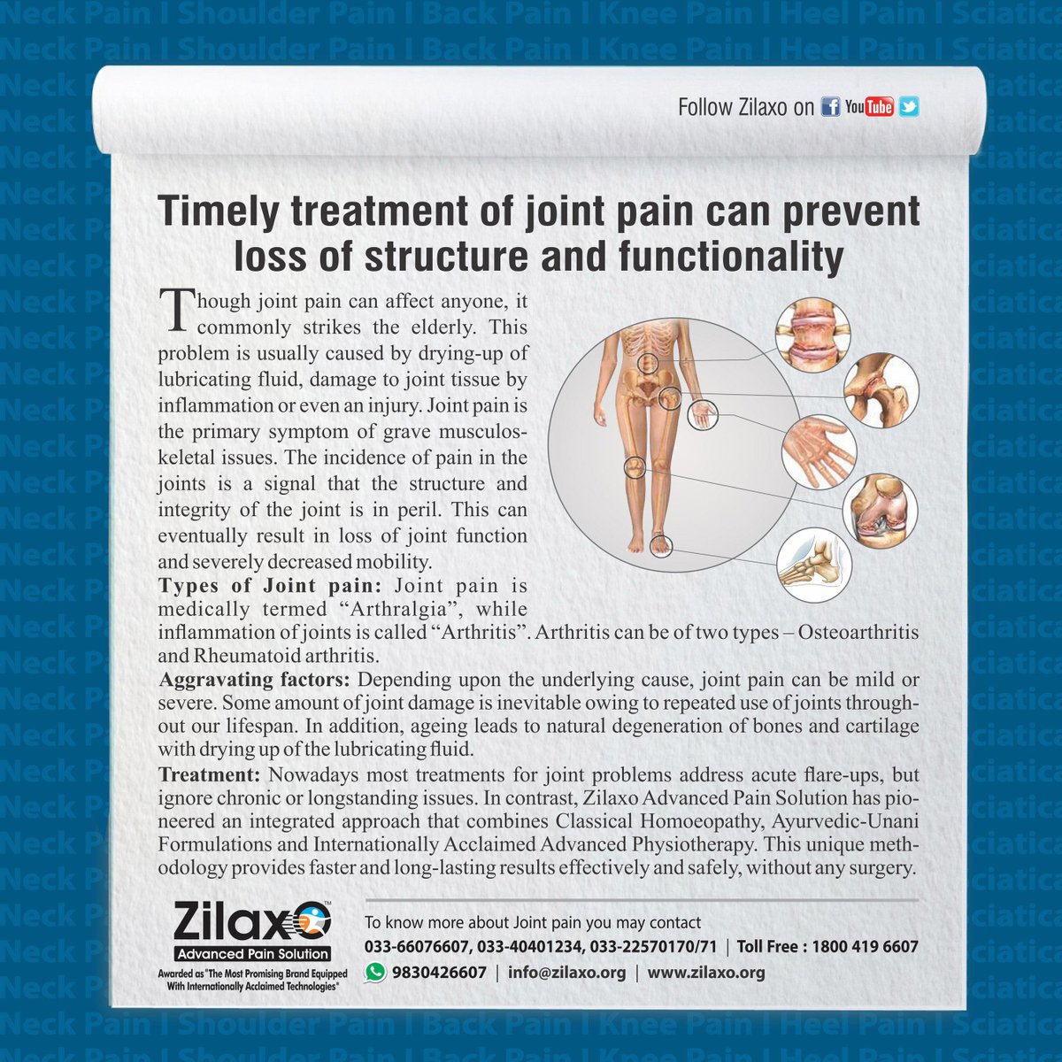#JointPain #TimelyTreatment #prevent #Lossofstructure #Functionality #Factors #Treatment #ZilaxoAdvancedPainSolution
zilaxo.org