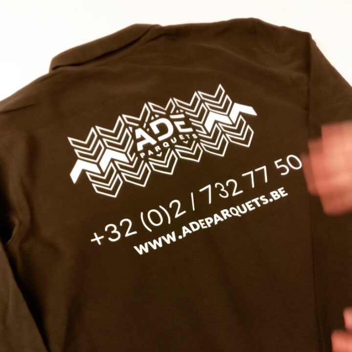 ExitStudioBe's tweet image. Aperçu d'un flocage sur textile avec le design d'EXIT Studio, pour l'un de nos clients :-) !  #graphisme #print