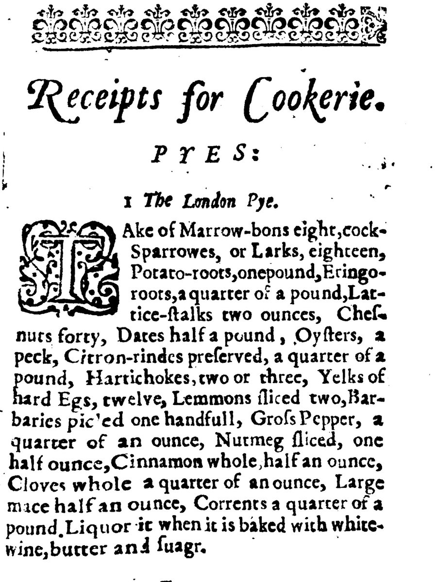 #London Pye #C17thCentury #cooking #recipes