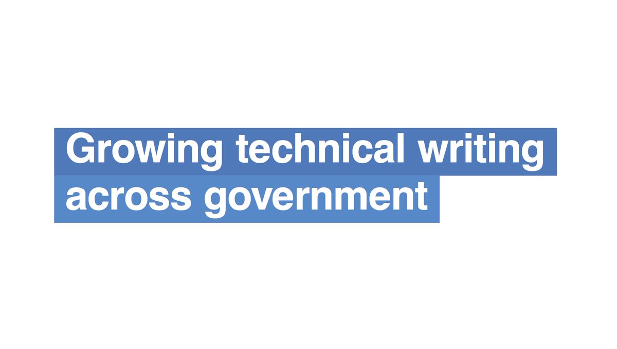 Growing technical writing across government