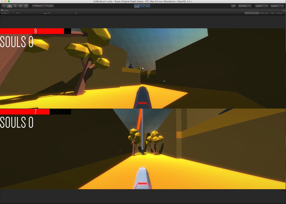 Hard at work on the most requested feature, Co-Operative Multiplayer! Split screen first, online support shortly after! #IndieDev #Polygod