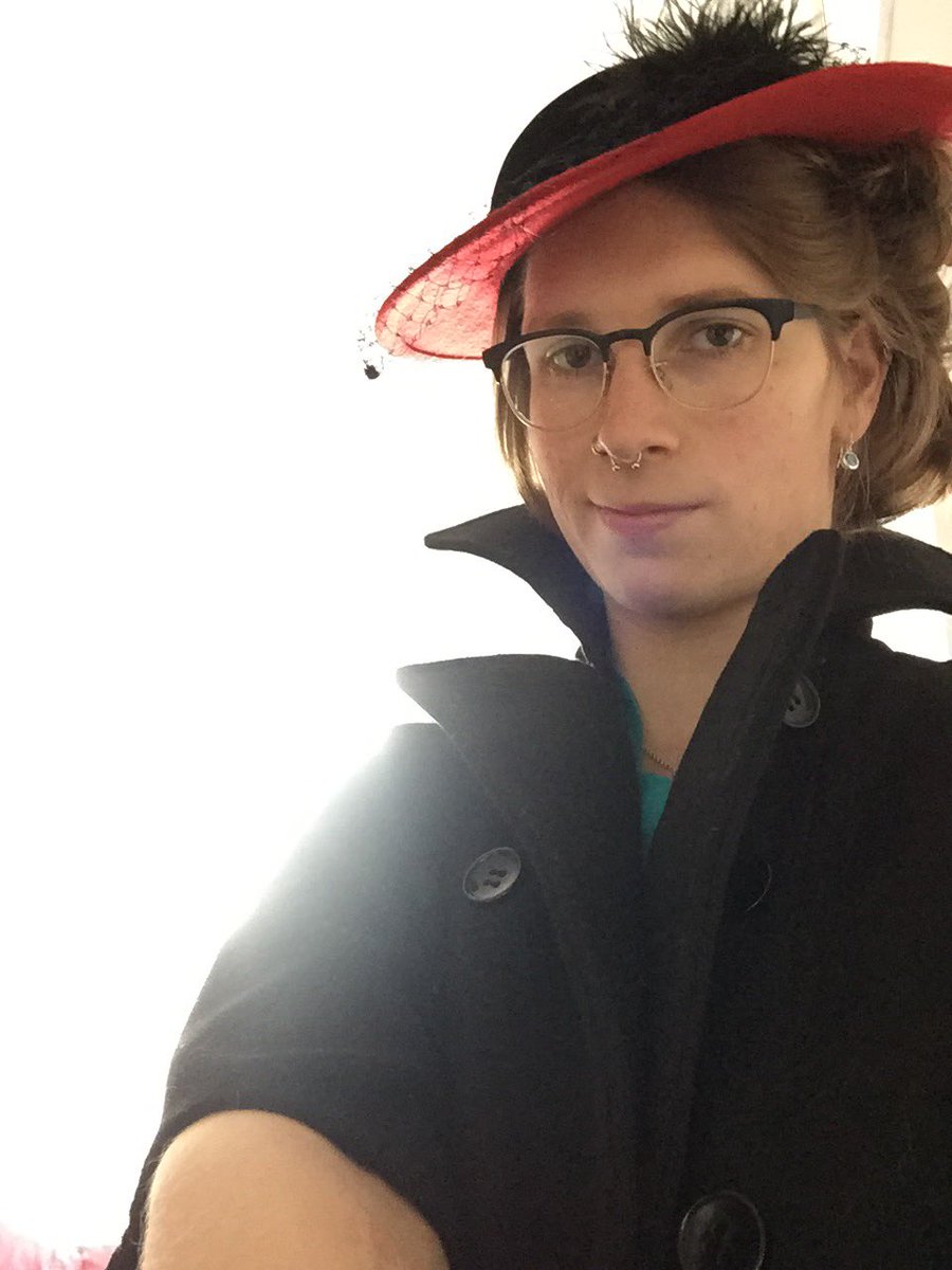 Emma, severely backlit, with a good outfit