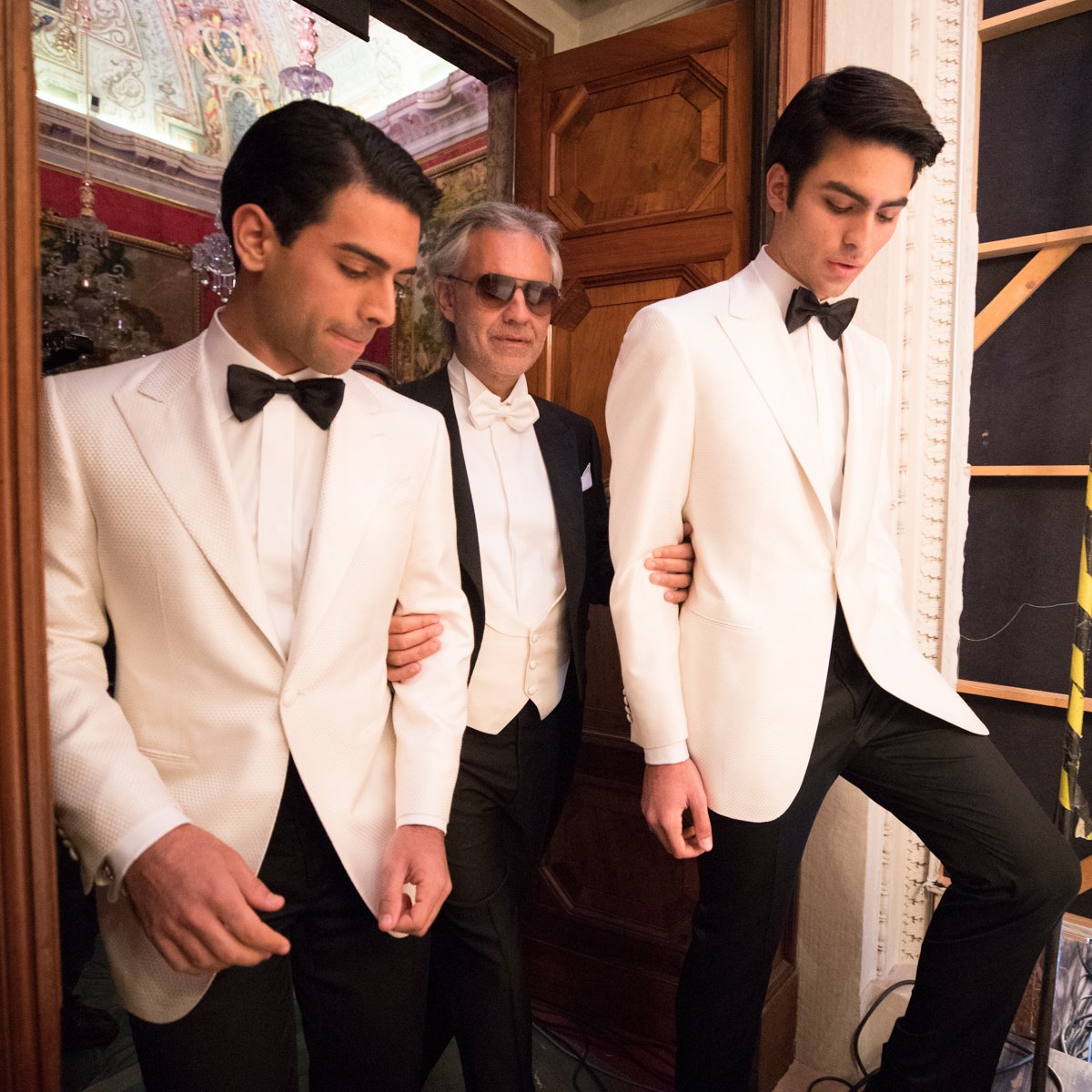 Stefano Ricci on X: Maestro @AndreaBocelli walks the runway in  #StefanoRicci with his sons Amos and Matteo Bocelli at the #SR45th  Anniversary fashion show.  / X